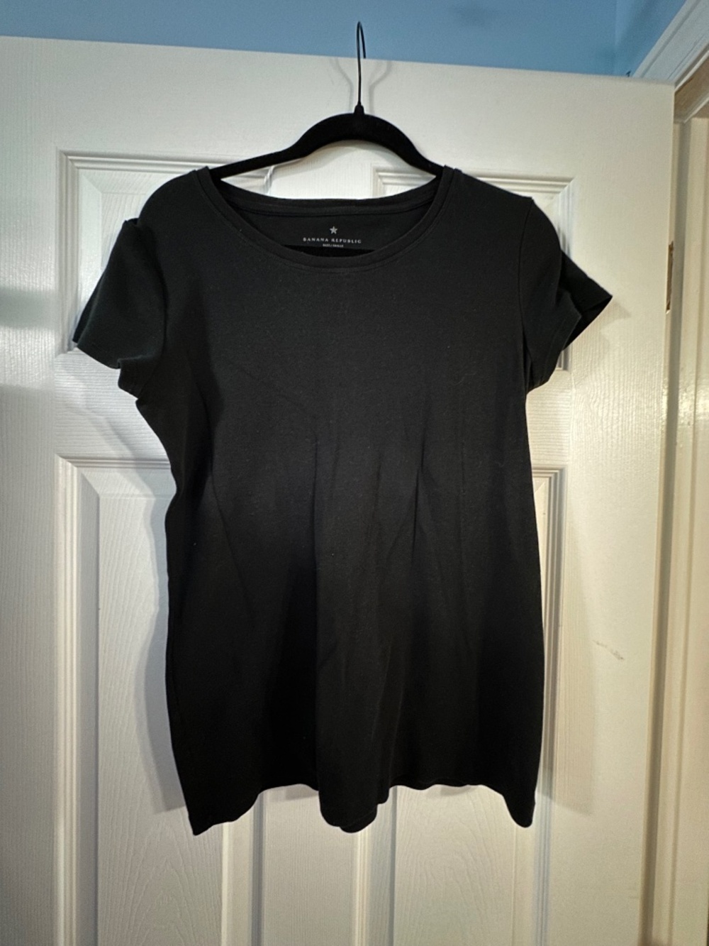 Banana Republic Black Crew Neck Short Sleeve T-Shirt Top Women’s XL